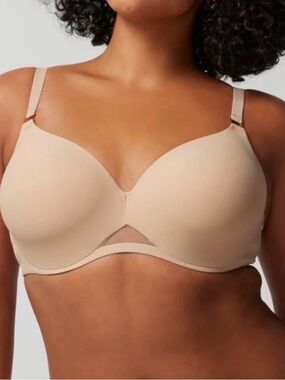Soma Bodify Perfect Coverage Flexible Fit Underwire Bra Beige Nude EUC